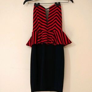 Poof Couture Strapless Mini Dress